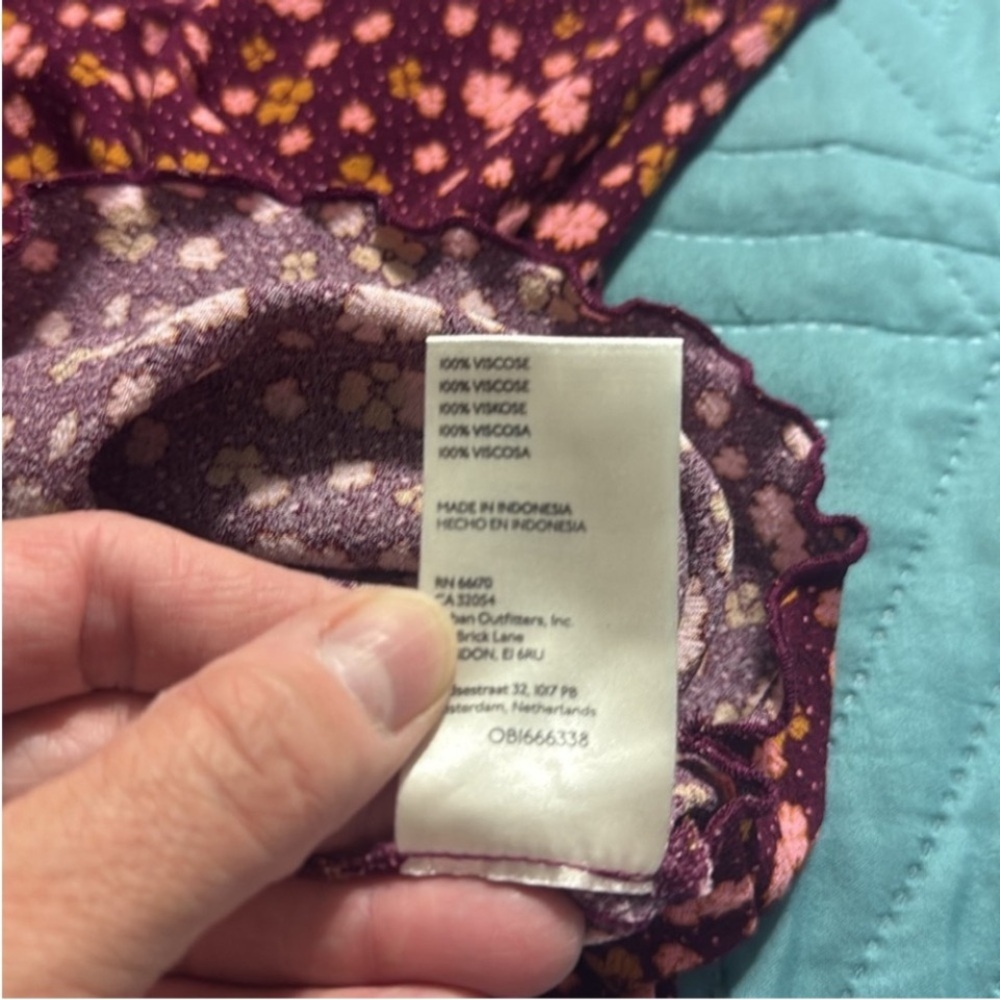 Free People IRL Floral Mini Side Zip Festival Skirt Size: 2 Length: 18” - Picture 7 of 7